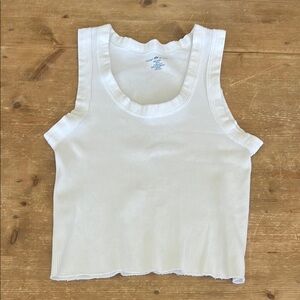 Brandy Melville white ribbed top